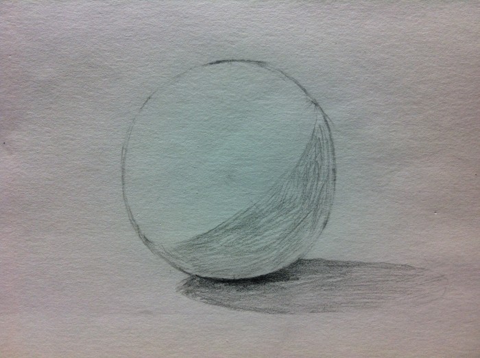 球体の影を描く